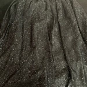Black long glitter skirt